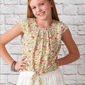 Matilda Jane Hello Lovely tie front shirt.